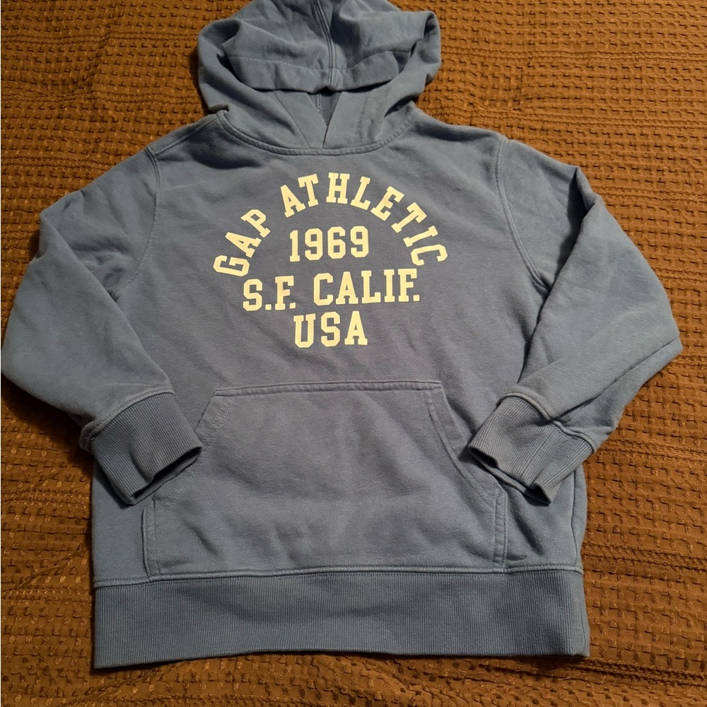 GAP Kids Blue Hoodie with White Accents